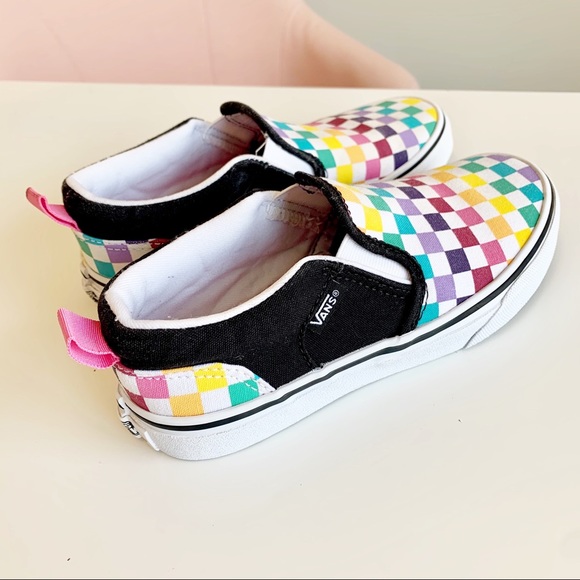 Vans Rainbow Checkered Slip On Sneaker - 2 - Picture 6 of 9